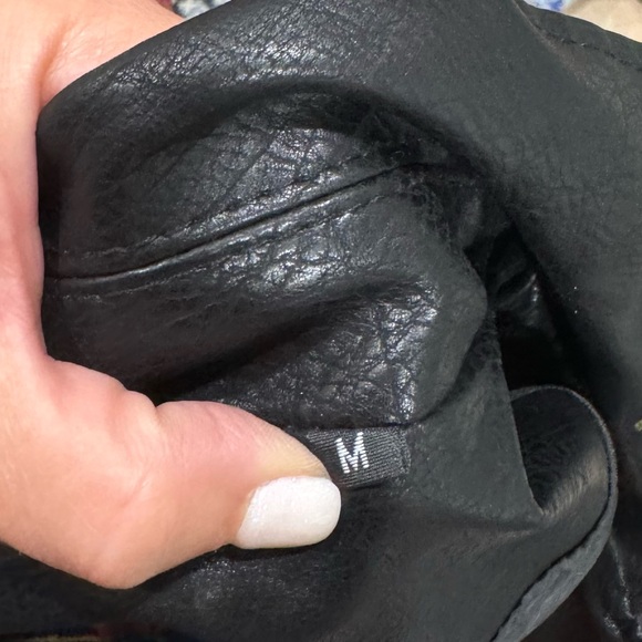 GUC Size M Bollrllr Black Embroidered Studded Leather Street Riding PU Jacket - Picture 12 of 16